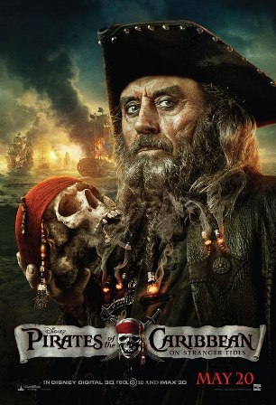 'Blackbeard poster for'Pirates of the Caribbean On Stranger Tides'