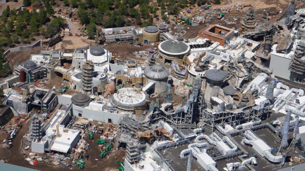 Aerial Photos Show Star Wars Galaxy’s Edge Construction Update at Walt