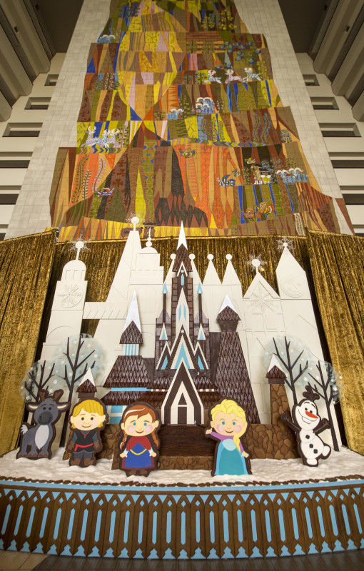 "Frozen" Gingerbread Holiday Ice Castle Graces Disney's Contemporary Resort