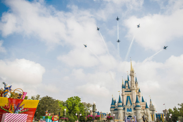 U.S. Navy Blue Angels Soar Above Cinderella Castle at Walt Disney WorldÊResort
