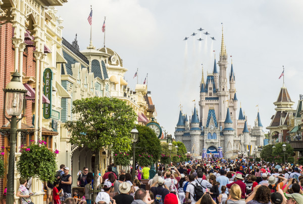 U.S. Navy Blue Angels Soar Above Cinderella Castle at Walt Disney WorldÊResort