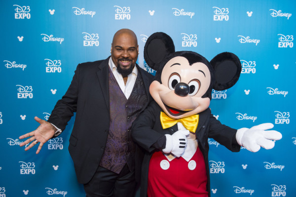 D23 EXPO 2015 - D23 EXPO, the ultimate Disney fan event, brings together all the past, present and future of Disney entertainment under one roof. Taking place August 14-16, this year marks the fourth D23 EXPO at the Anaheim Convention Center and promises to be the biggest and most spectacular yet. (ABC/Image Group LA) JAMES MONROE IGLEHART, MICKEY MOUSE