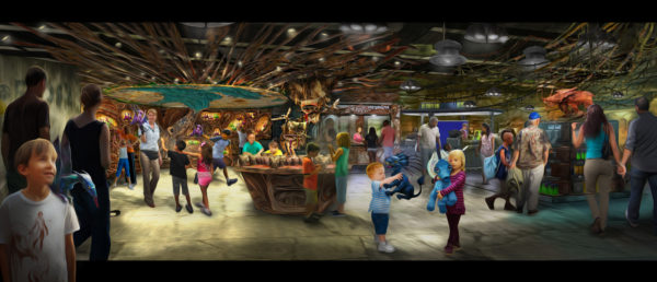 Opening in summer 2017 at Disney's Animal Kingdom, Pandora-The World of Avatar will bring a variety of new experiences to the park, including a family-friendly attraction called NaÕvi River Journey and new food & beverage and merchandise locations. Windtraders, (pictured here) travelers can find NaÕvi cultural items, toys, science kits, and more.DisneyÕs Animal Kingdom is one of four theme parks at Walt Disney World Resort in Lake Buena Vista, Fla. (David Roark, photographer)